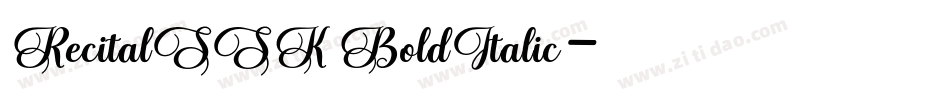 RecitalSSK BoldItalic字体转换